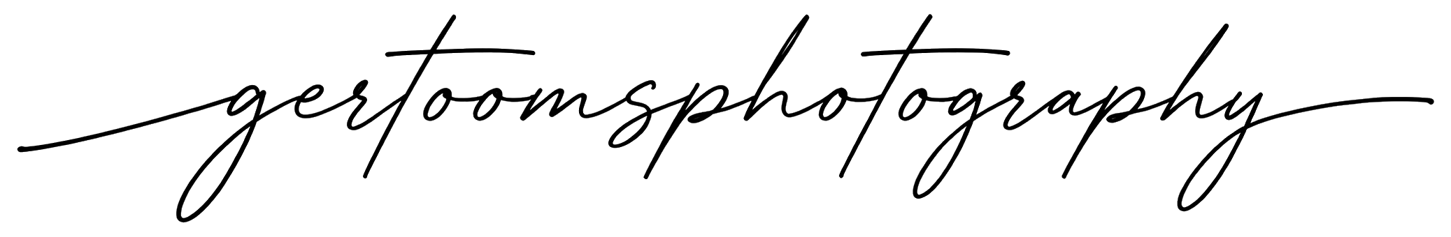Gert Ooms Photography signature logo, black